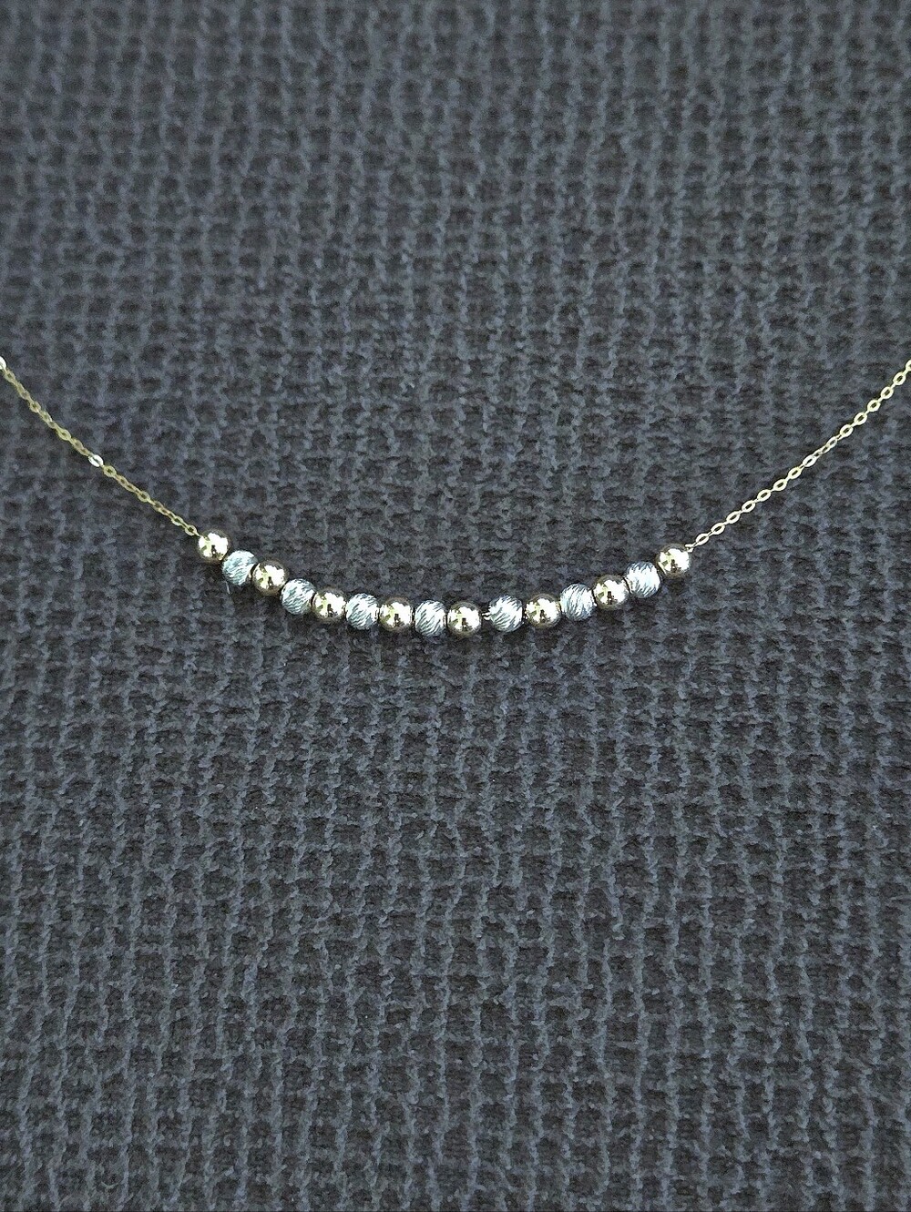 Dainty 14K Gold💛 and 925 Sterling Silver🤍 Floating Slider Beads Necklace
